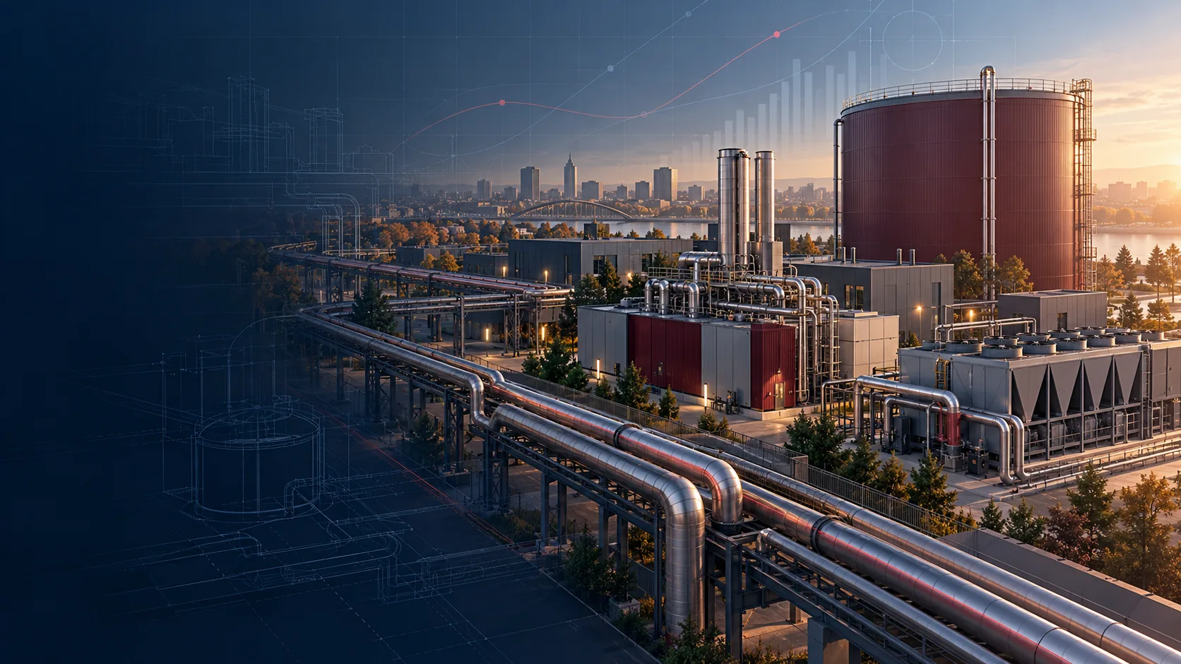 Studium wykonalności inwestycji energetycznej: sieci cieplne, kogeneracja, pompy ciepła i magazyny ciepła